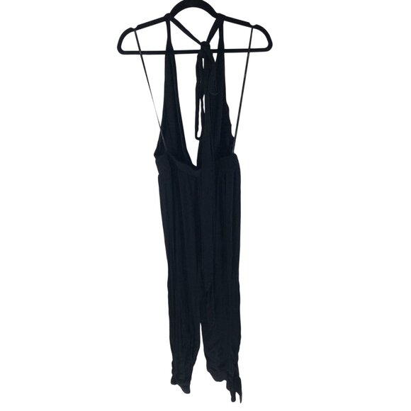 Lulus Lolinda Black Convertible Halter Jumpsuit S Pockets - Picture 2 of 8